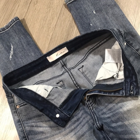 KanCan KC8356M Distressed Medium Rise Busted Knee Skinny Jeans size 27 - Picture 12 of 13